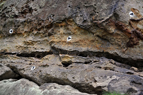 Kletterzustiegsmarkierung